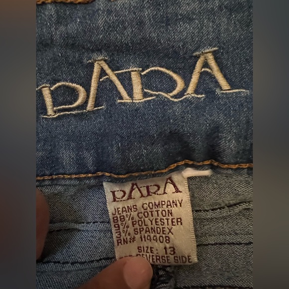 Para Jeans Dark Wash Distressed Skinny Jeans Size 13 Stretch Denim - Picture 3 of 4